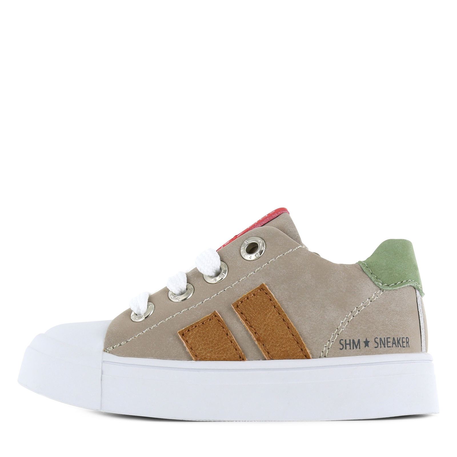 Shoesme taupe Sneaker mit streifen