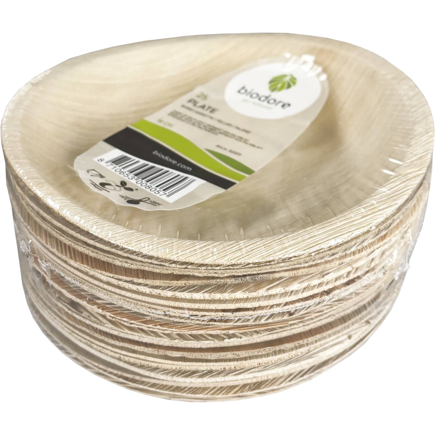 Depa Bord, rond, 1-vaks, palmblad, Ø18cm, naturel