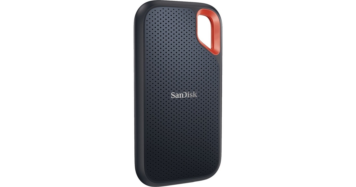 SanDiskExtreme Portable V2, 1 TB externe SSD  (Zwart/oranje, SDSSDE61-1T00-G25, USB-C)