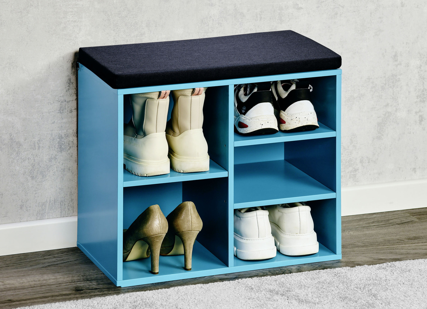 Schuhbank mit Sitzkissen