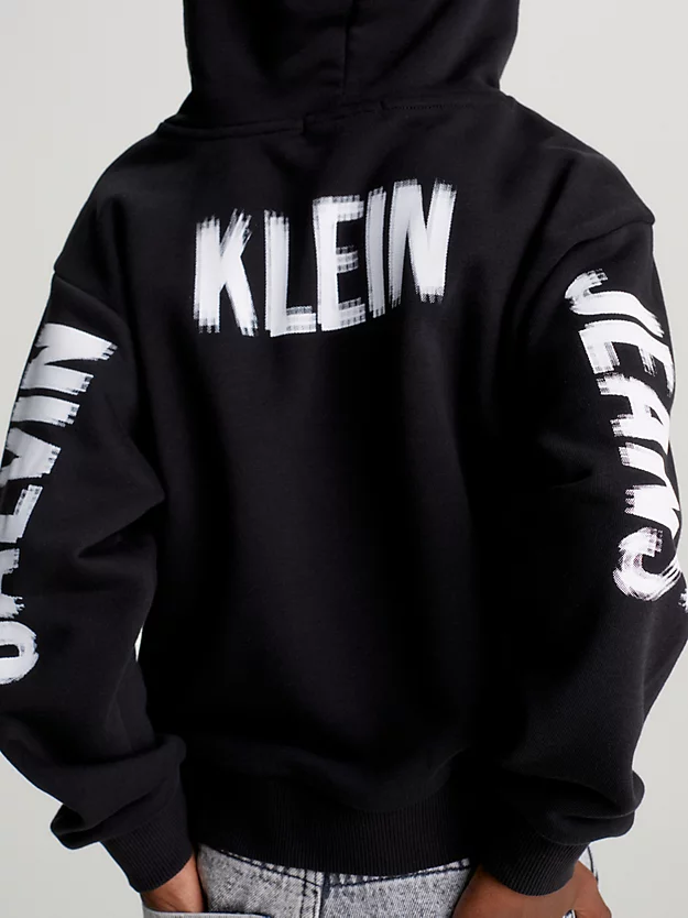 Moletom com capuz e logo de modelagem relaxada