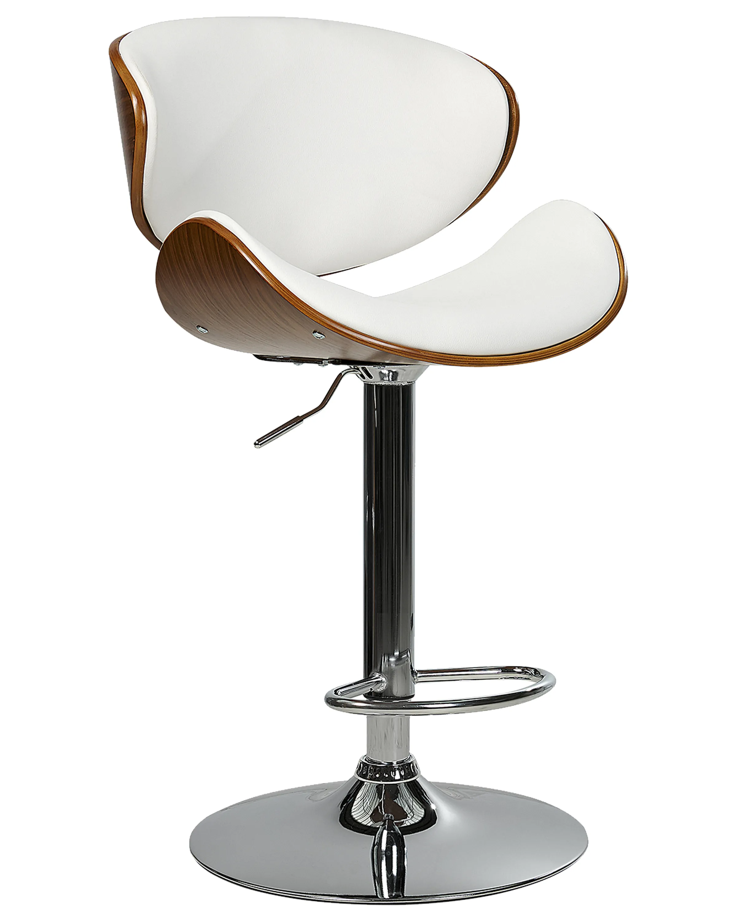 Set van 2 barstoelen ROTTERDAM Kunstleer draaibaar Wit