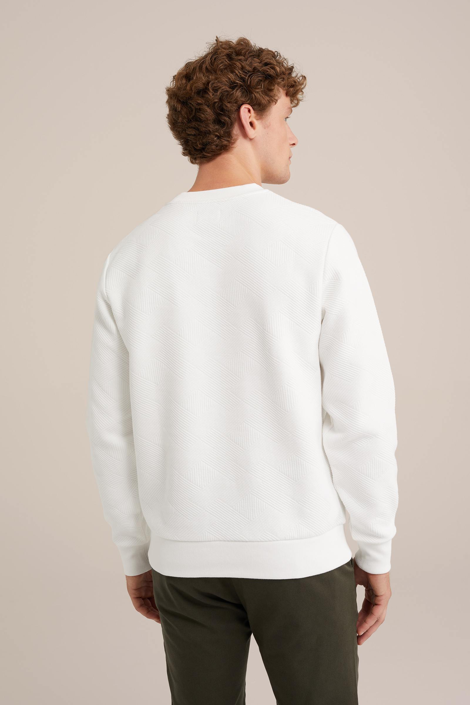 sweater met structuur WE Fashion Wit