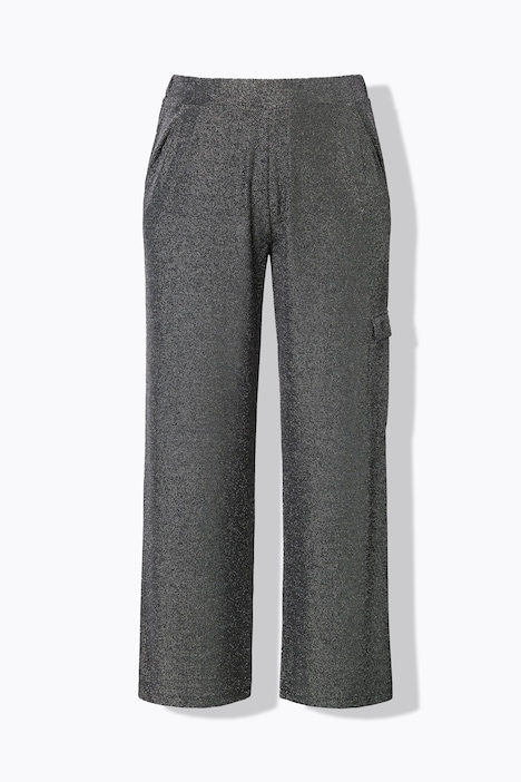 Cargohose, Straight Fit, Glitzereffekt