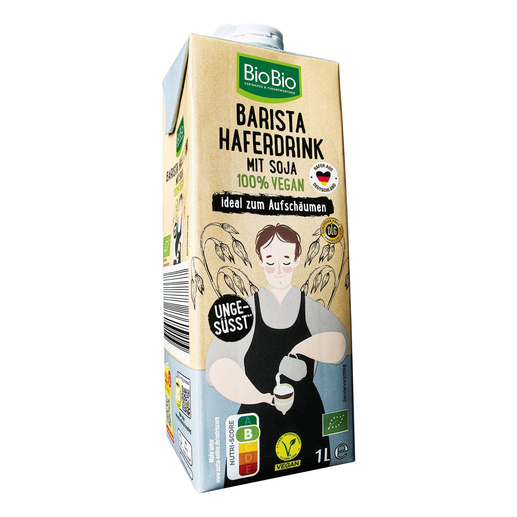 BioBio Barista Haferdrink 1 Liter, 8er Pack