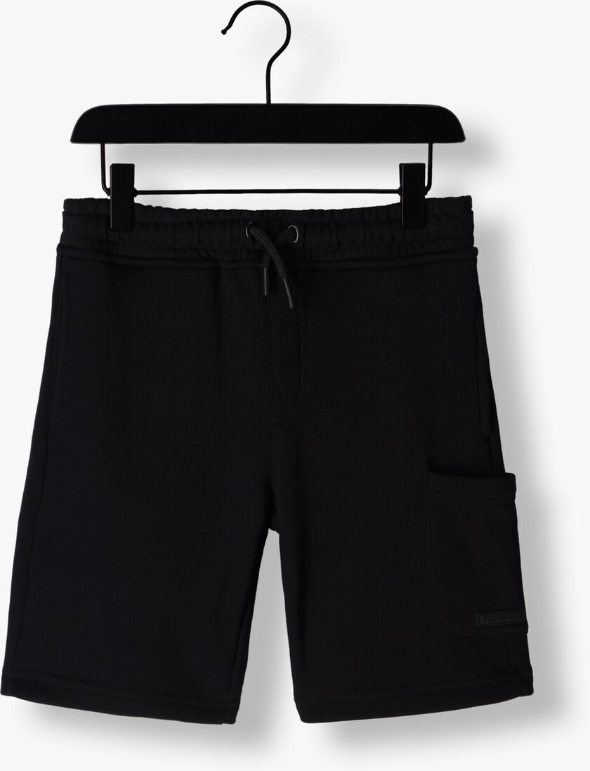 NIK & NIK zwarte nik & nik korte broek rubber badge sweat shorts