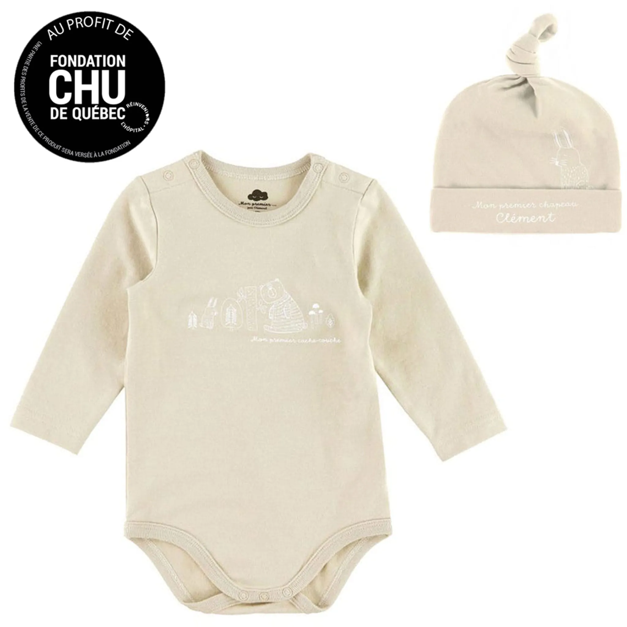 Mon Premier Ensemble MON PREMIER 1-18mois (2$ Fondation du CHU de Québec) - Beige