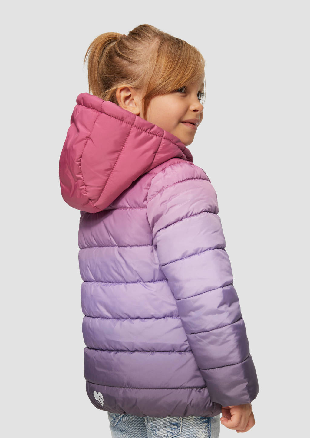 s.Oliver dip-dye gewatteerde tussenjas paars/roze