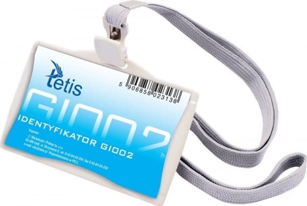Tetis ID-merke på en snor 85x35 mm