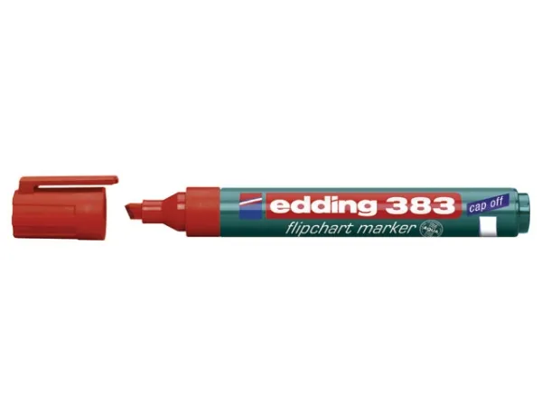 edding 383 flipchart - Markør - for flip-over tavle - rød - vandbaseret blæk - 1-5 mm