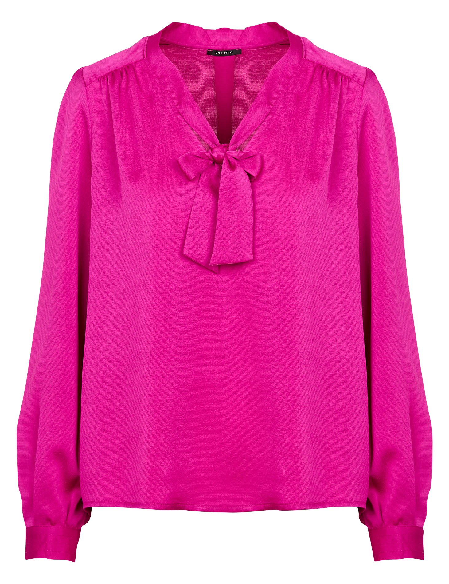 CYRILLE - Blouse droite col lavallière| Rose