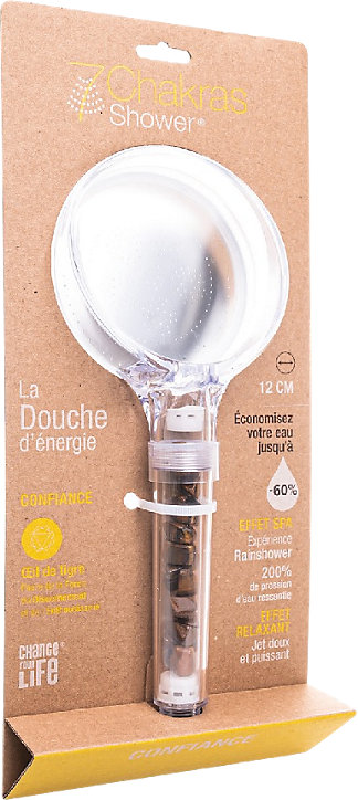 Douchette 1 jet Œil de tigre 12 cm 7ChakrasShower Change your life