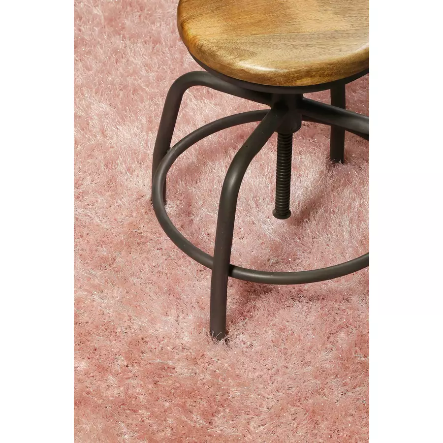 Wecon home Hochflorteppich Shiny Touch rosa