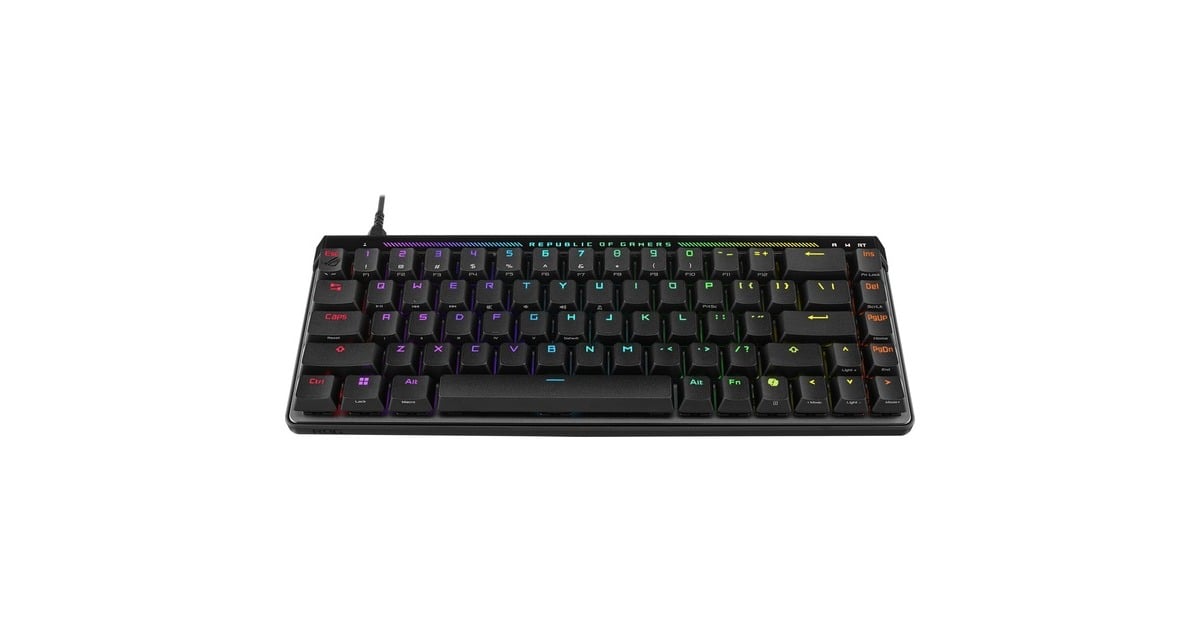 ASUSROG Falchion ACE HFX, gaming toetsenbord  (Zwart, US lay-out, ROG HFX, RGB leds, 65%, PBT Double-shot)