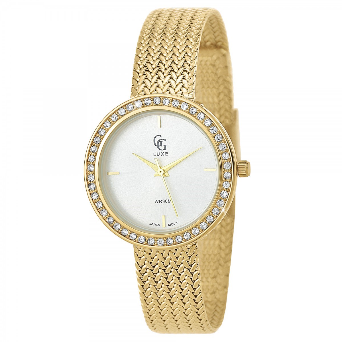 Montre Mona élégante ornée de Cristaux scintillants SC Crystal