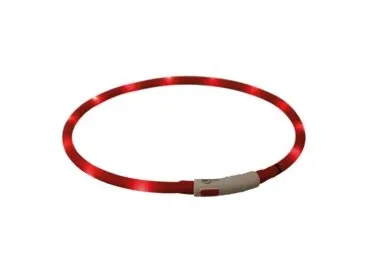 Trixie Flash lysring USB, silicone, XS–XL: 70 cm/ø 10 mm, royal