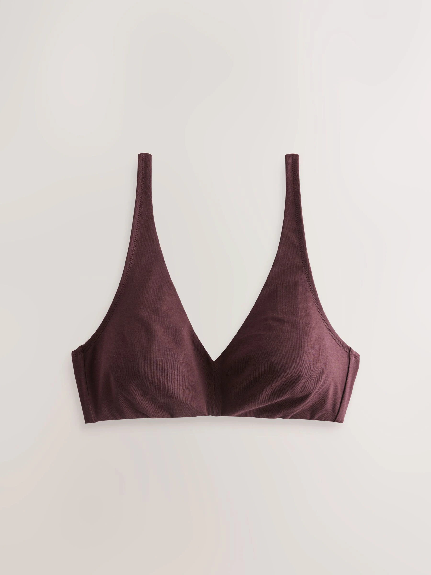 Chocoladebruin/Roze/Crème - Katoenmix ultiem comfort beha's verpakking van 3