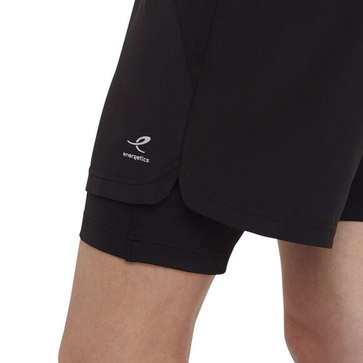 Energetics Isolda 2-i-1 løbeshorts Sort