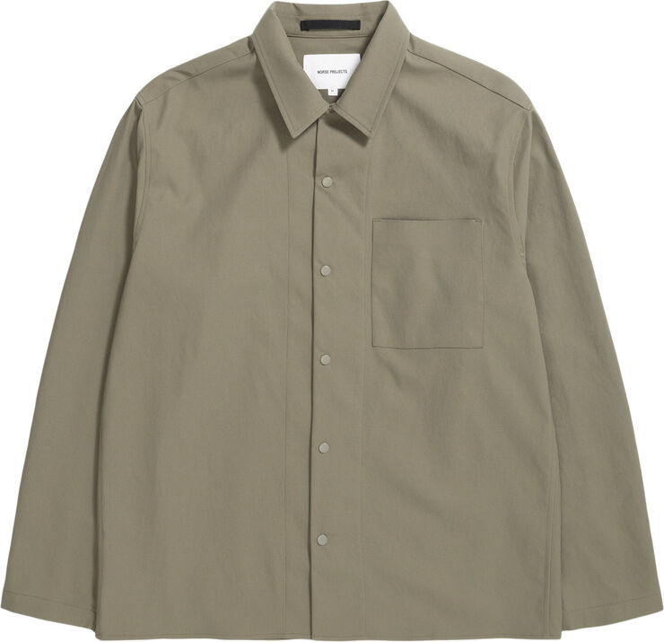 Norse Projects Carsten Solotex Twill Shirt LS Sediment green