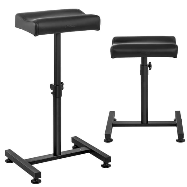 Kosmetisk fotstøtte for pedikyr, justerbar høyde opptil 75 cm opp til 80 kg - svart