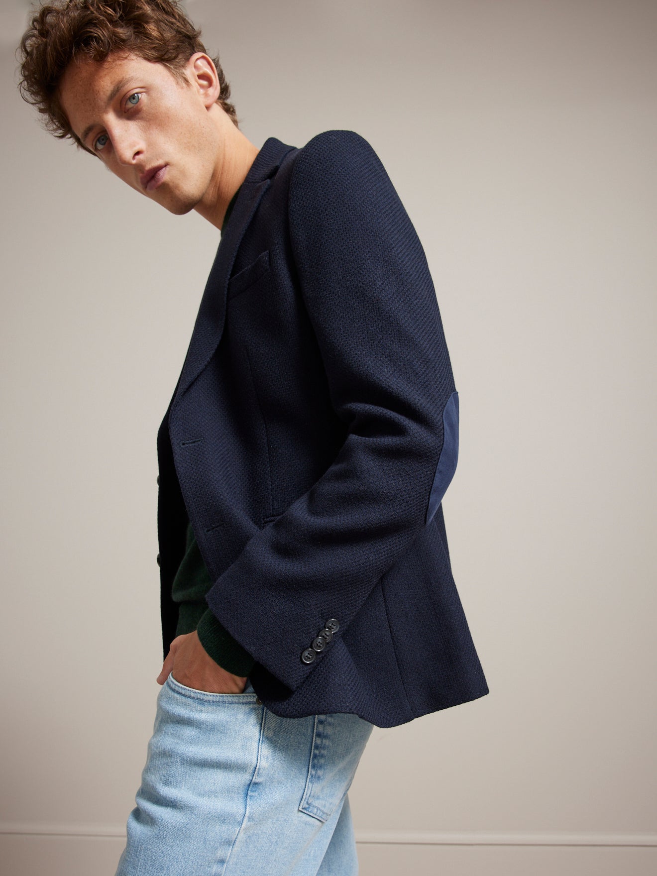 Blazer twill boutons fantaisie homme