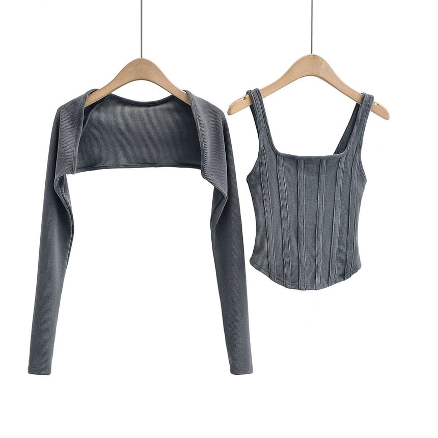 Osion - Set: gebreide bolero + tanktop