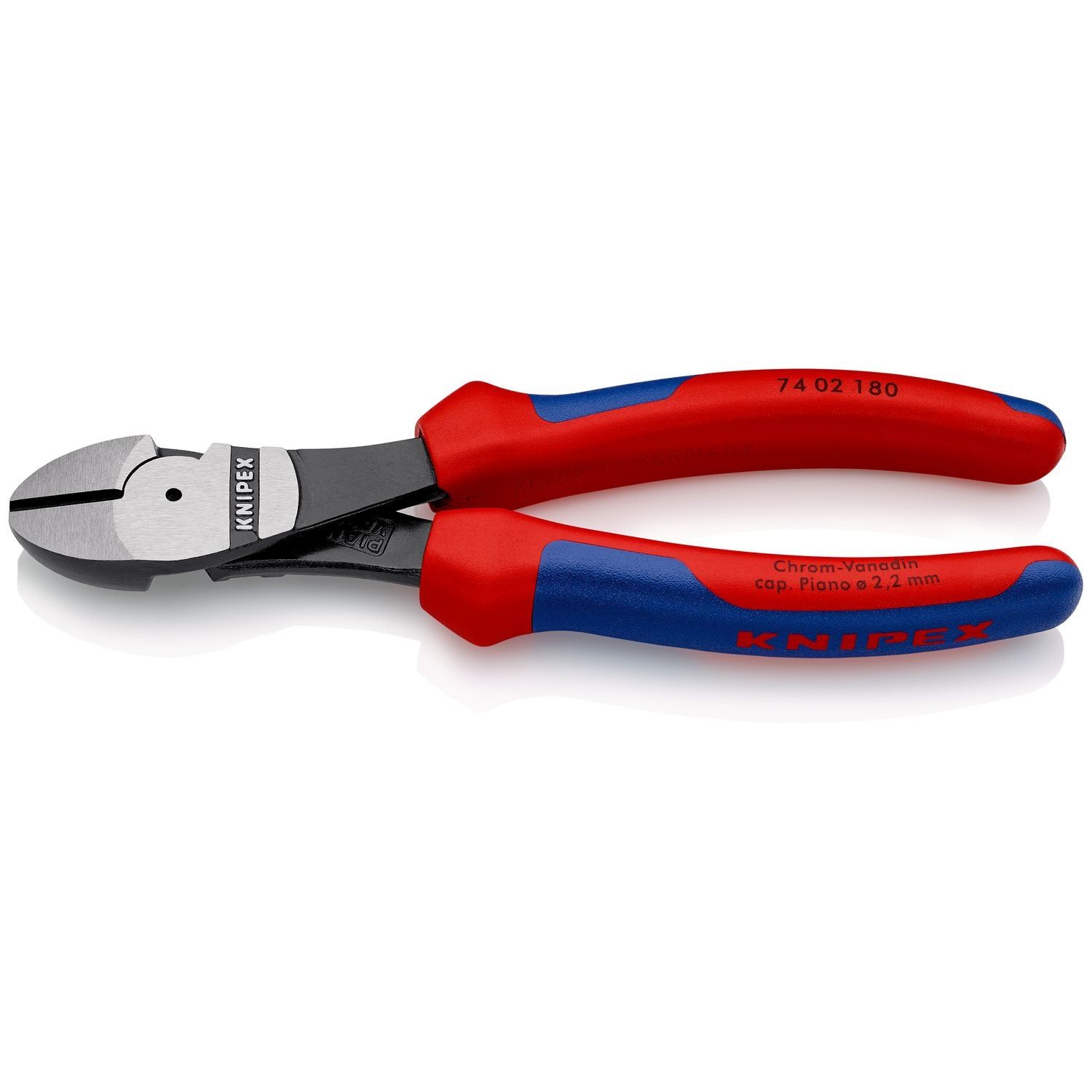 Knipex 74 02 180 Kracht-Zijsnijtang Gepolijst Comfort 180mm