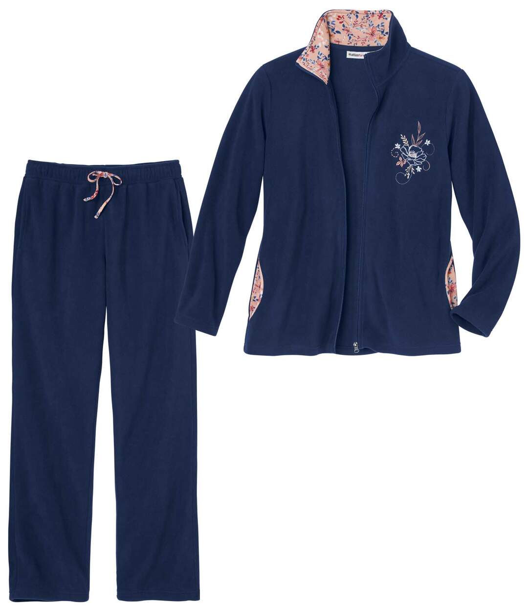 Ensemble Polaire Brodé et Col Imprimé