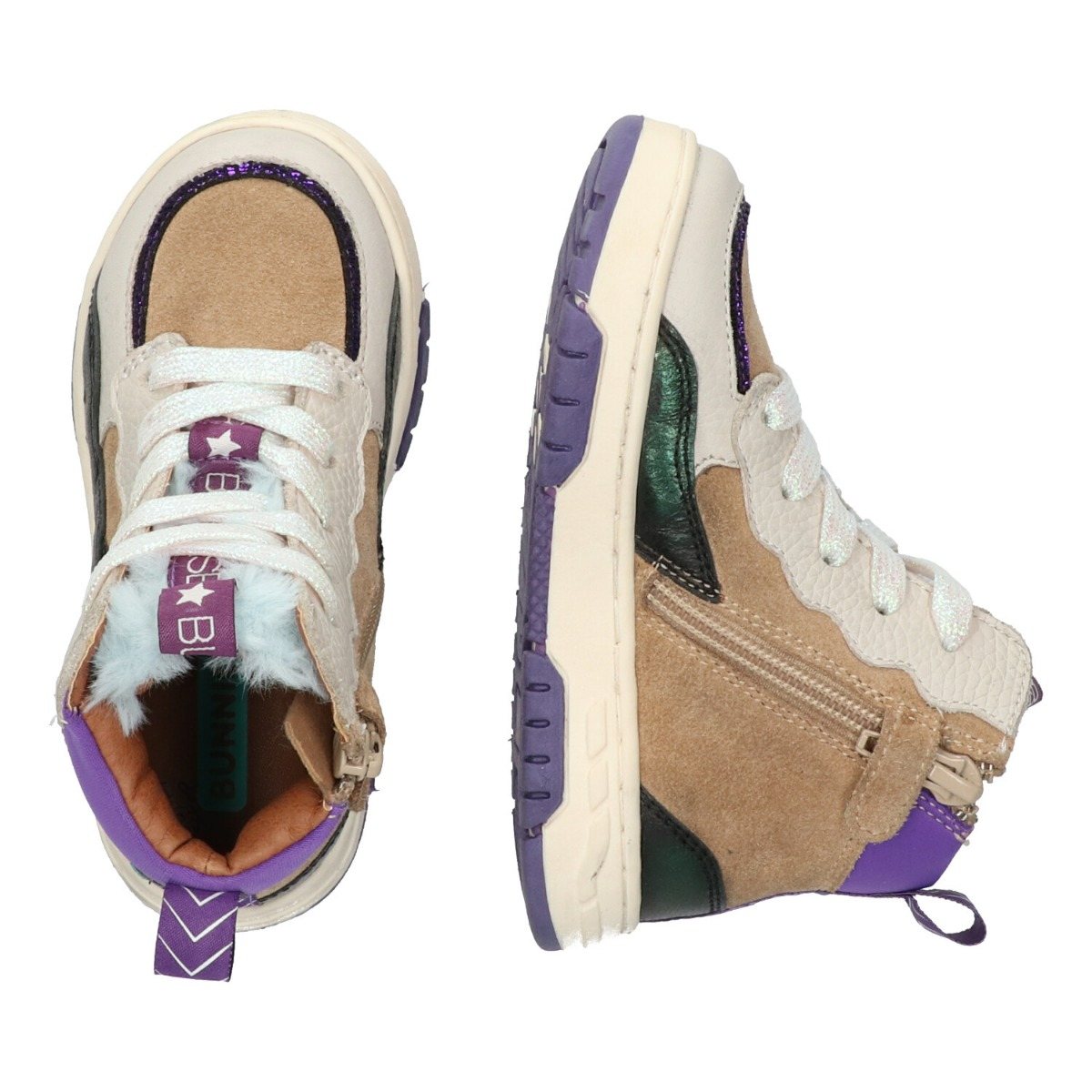 Mees Move - Hoge Sneakers Bunnies Paars