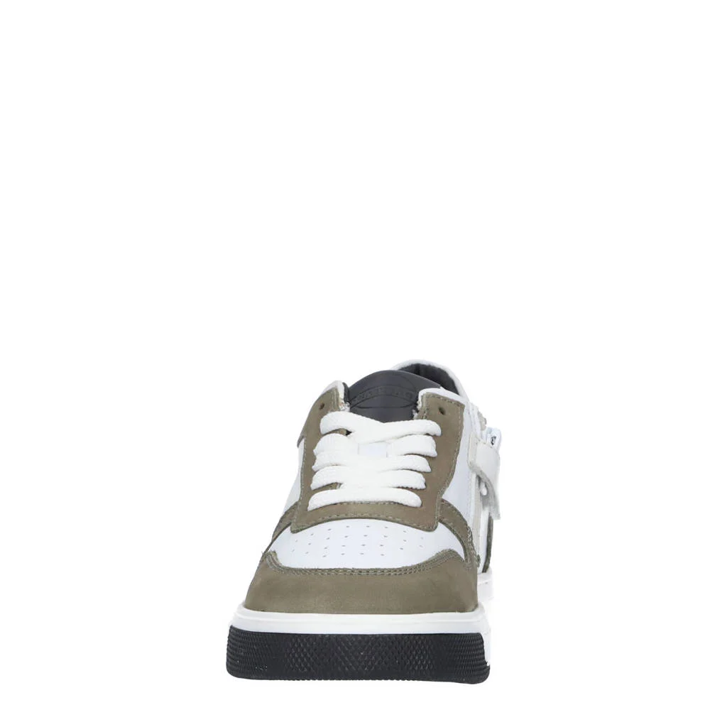 Gattino leren sneakers groen/wit