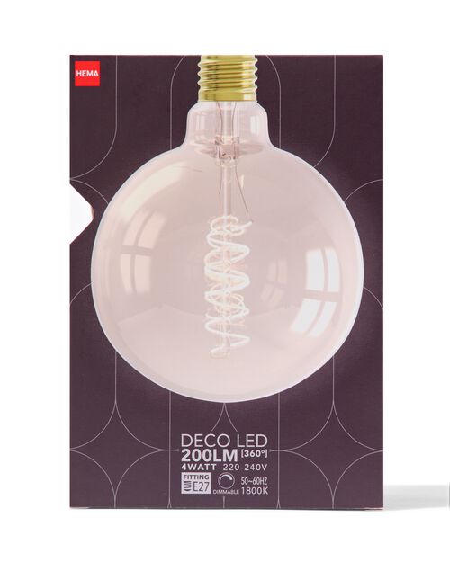 ampoule globe led dorée E27 4W 200lm g125