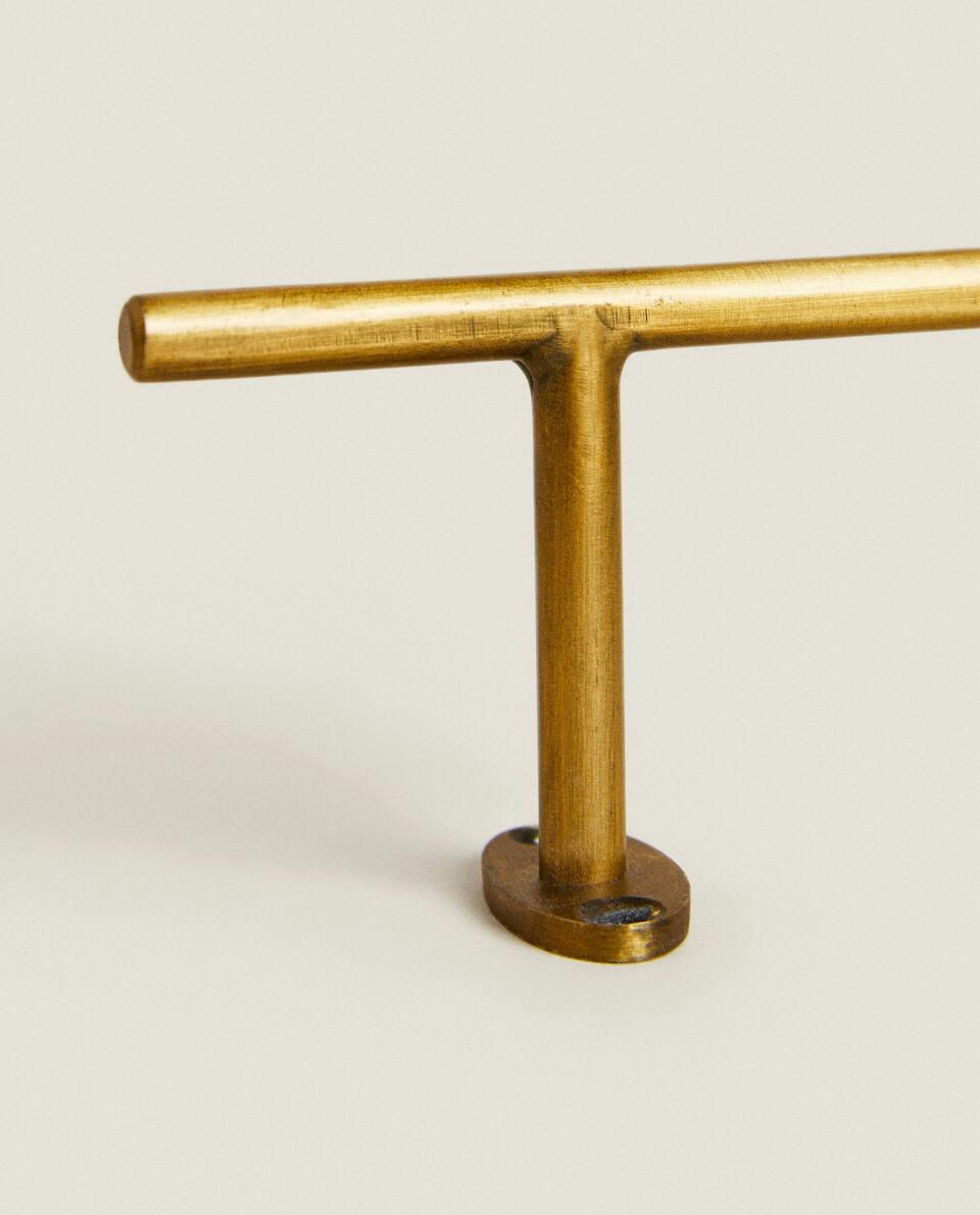 SUPORTE DE TOALHAS EM AÇO DOURADO