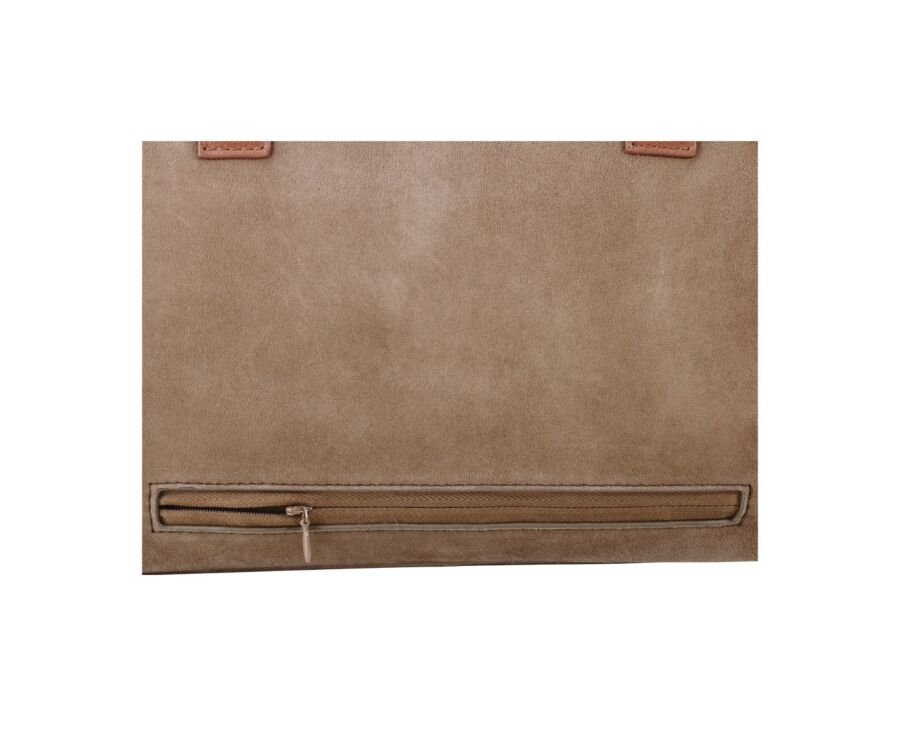 Cartable en velours tabac - HARWINTON