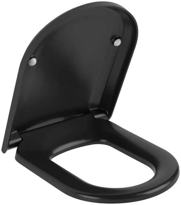Villeroy & Boch Hommage softclose toiletzitting met RVS scharnieren zwart mat