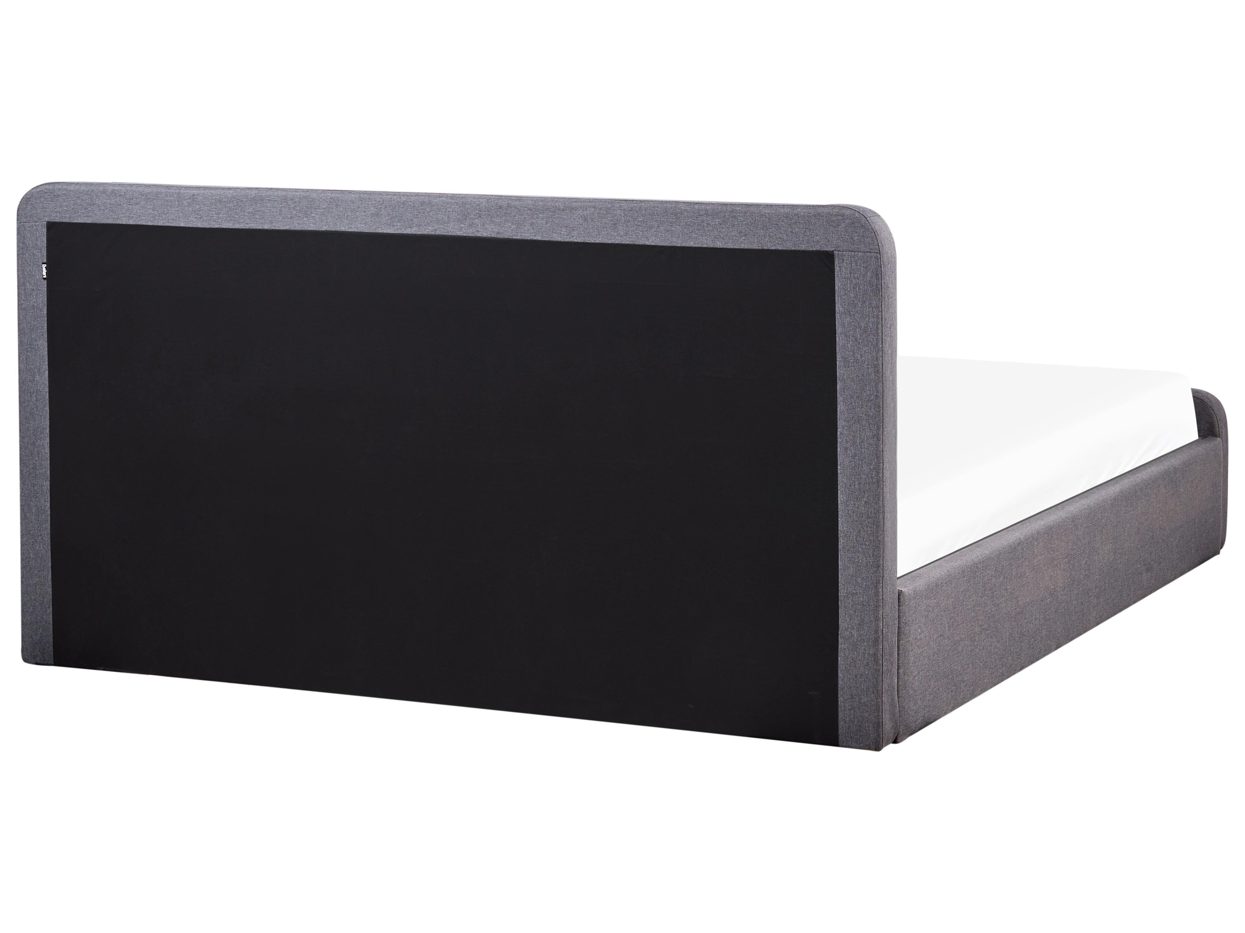 Bed met opbergruimte Stof RENNES 180 x 200 cm Donkergrijs