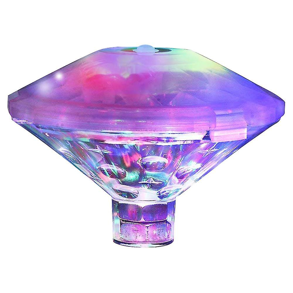 (Ø11cm) Schwimmendes LED Pool Licht Bunte Badewannen Lampe (Batteriebetrieben) - Transparent