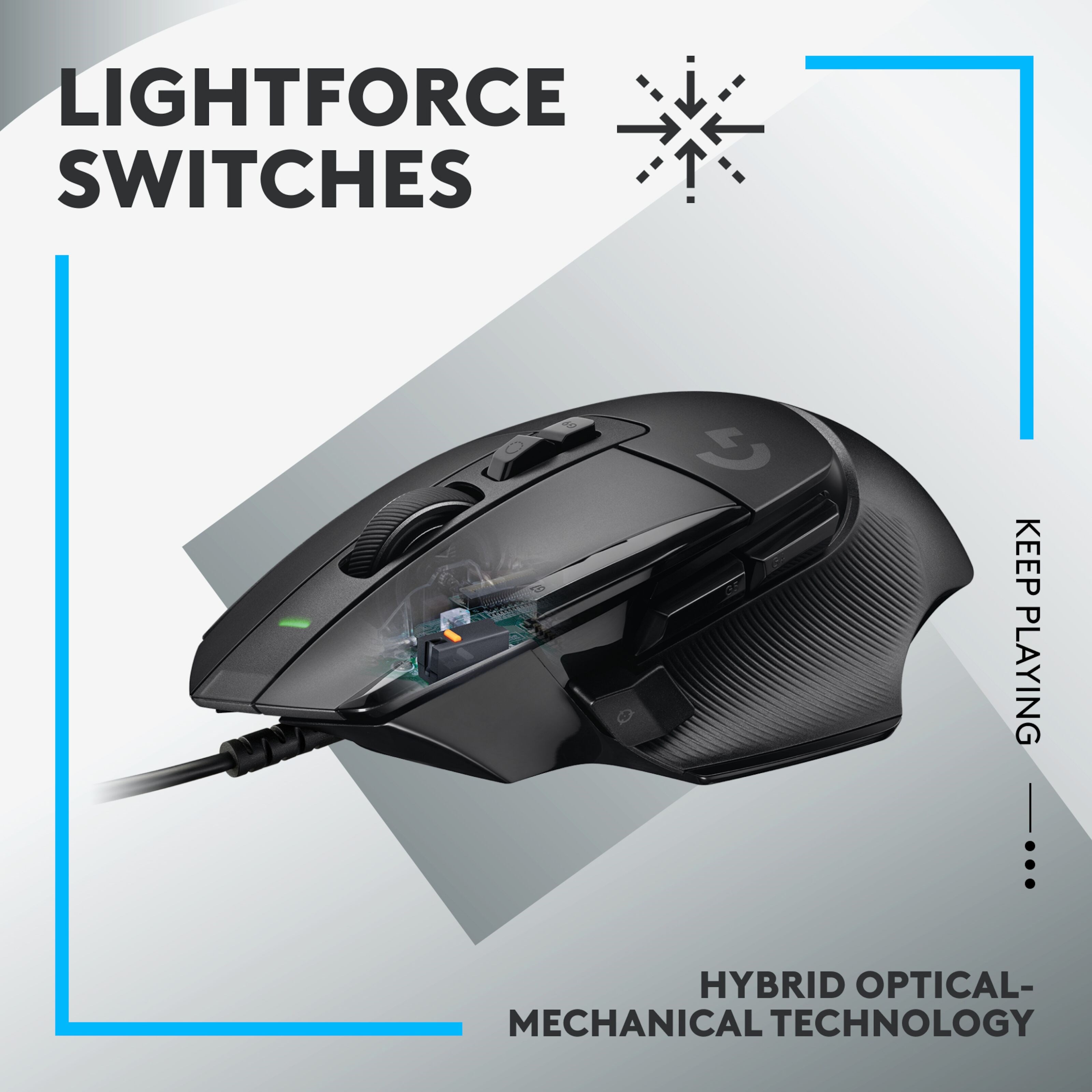 Logitech G 502 X Kablet gamingmus Svart