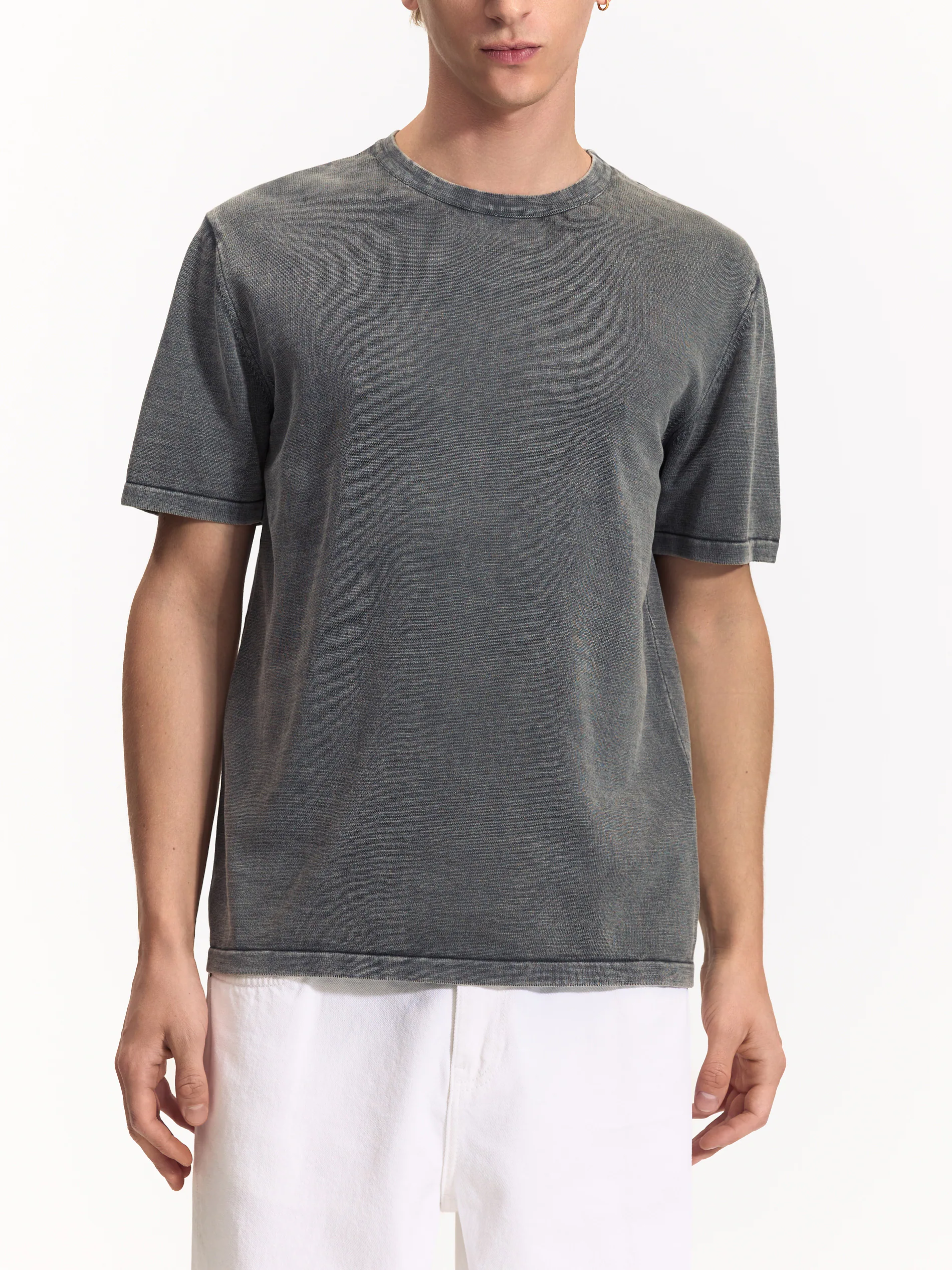 Kurzärmliger Pullover aus Baumwolle