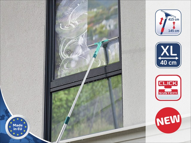 Leifheit Wasserabzieher »Set Window Slider XL micro duo Telescope 4 m« mit Wischbezug
