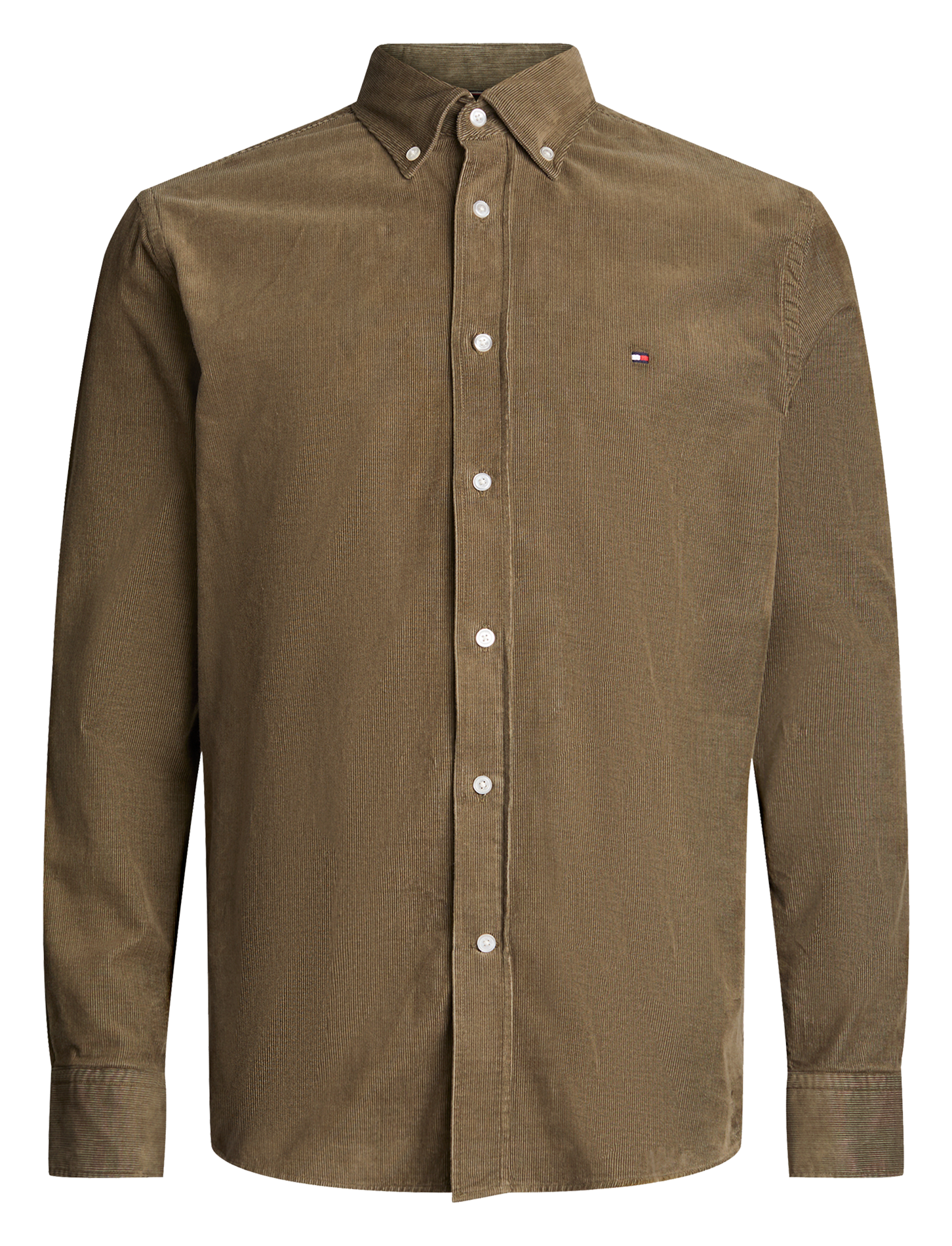 Chemise col classique en coton | Kaki