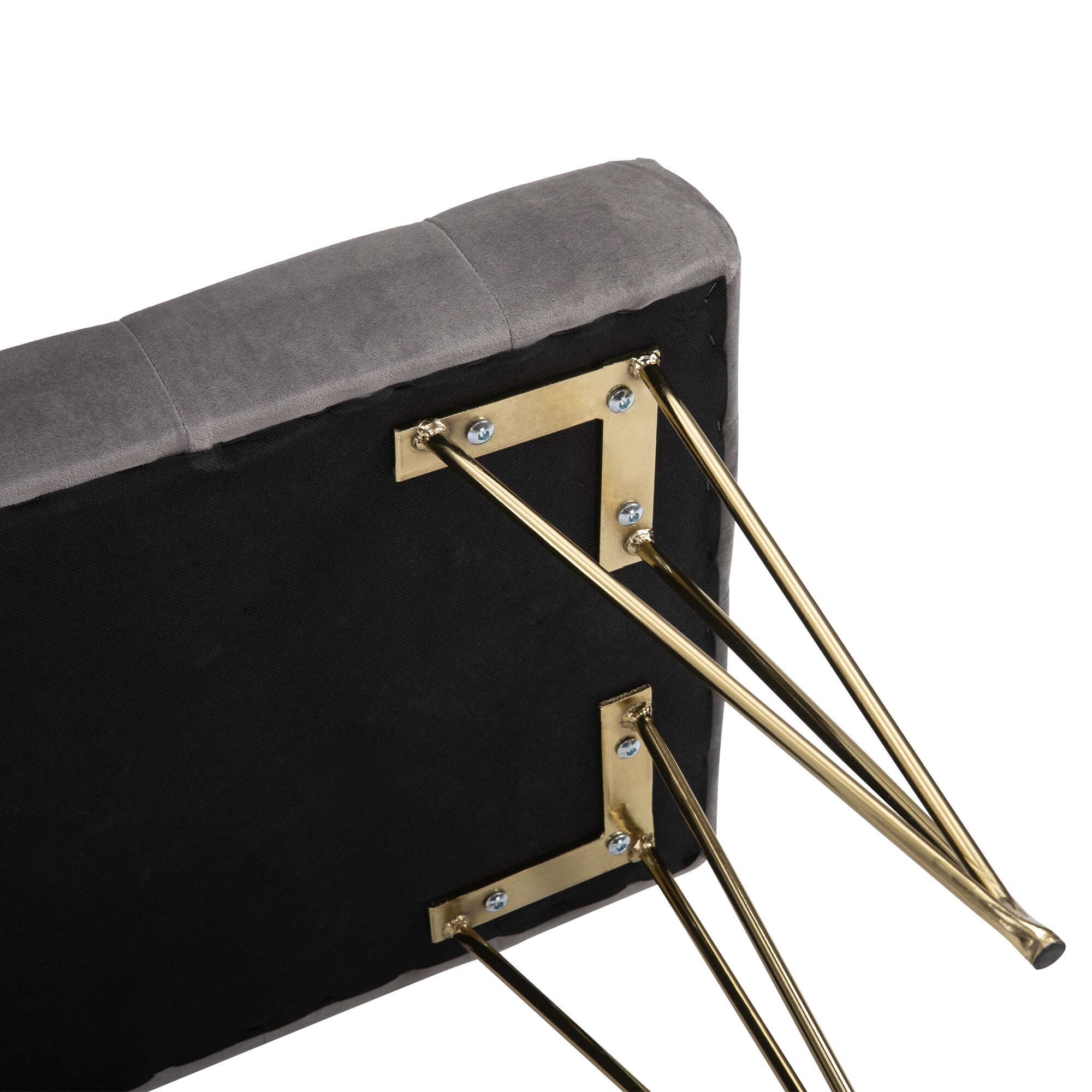 HOMCOM Sitzbank im eleganten Design grau 116 x 44,5 x 49 cm (BxTxH)