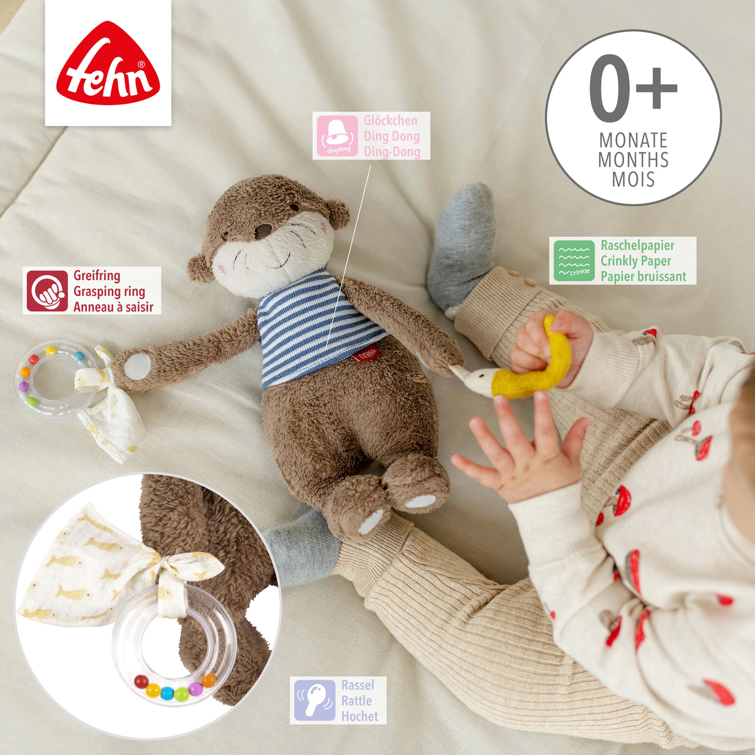 Fehn Hängespielzeug Activity-Otter Theo