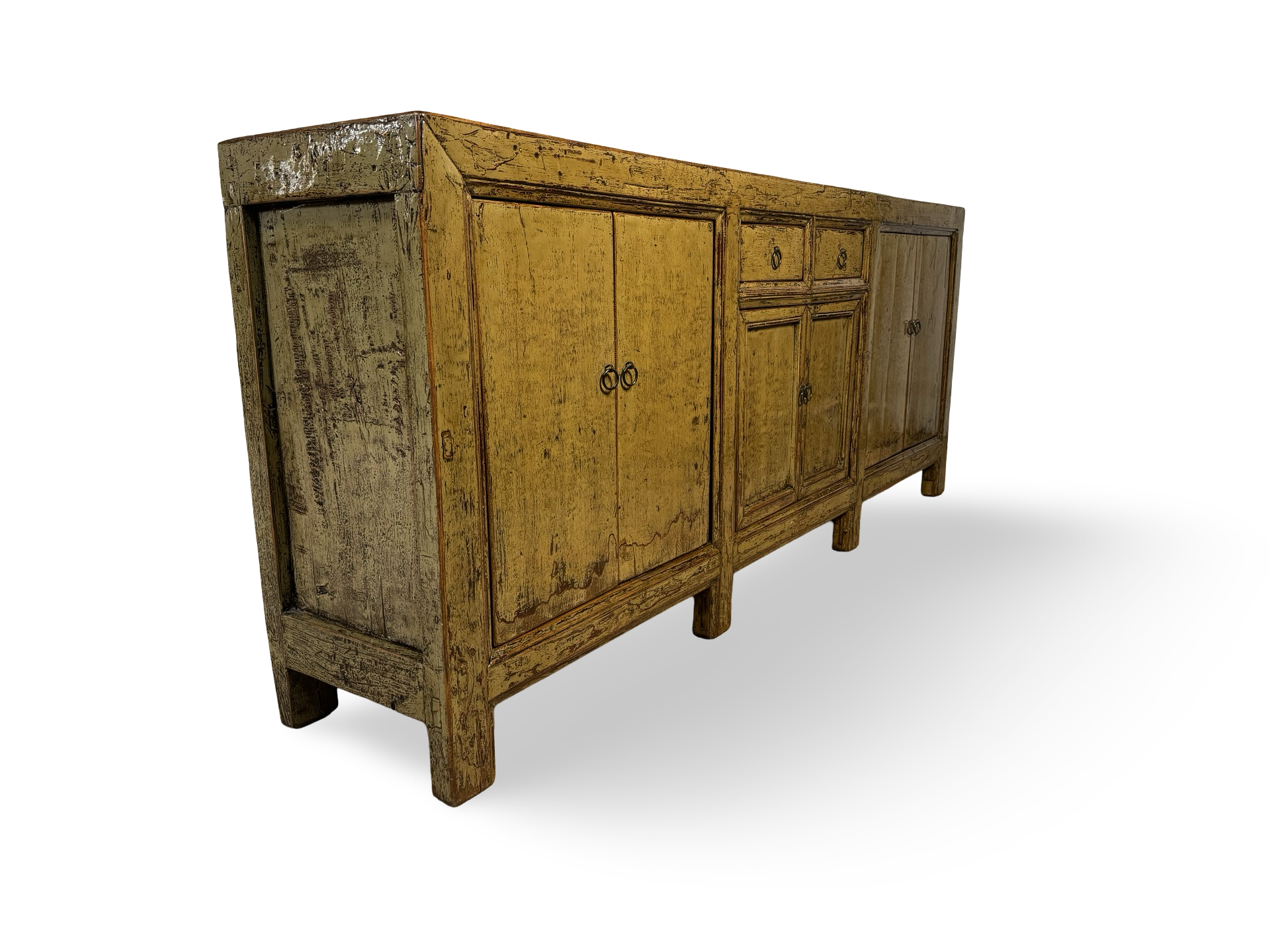 Dressoir mosterd Lak 6 deur 2 la uniek