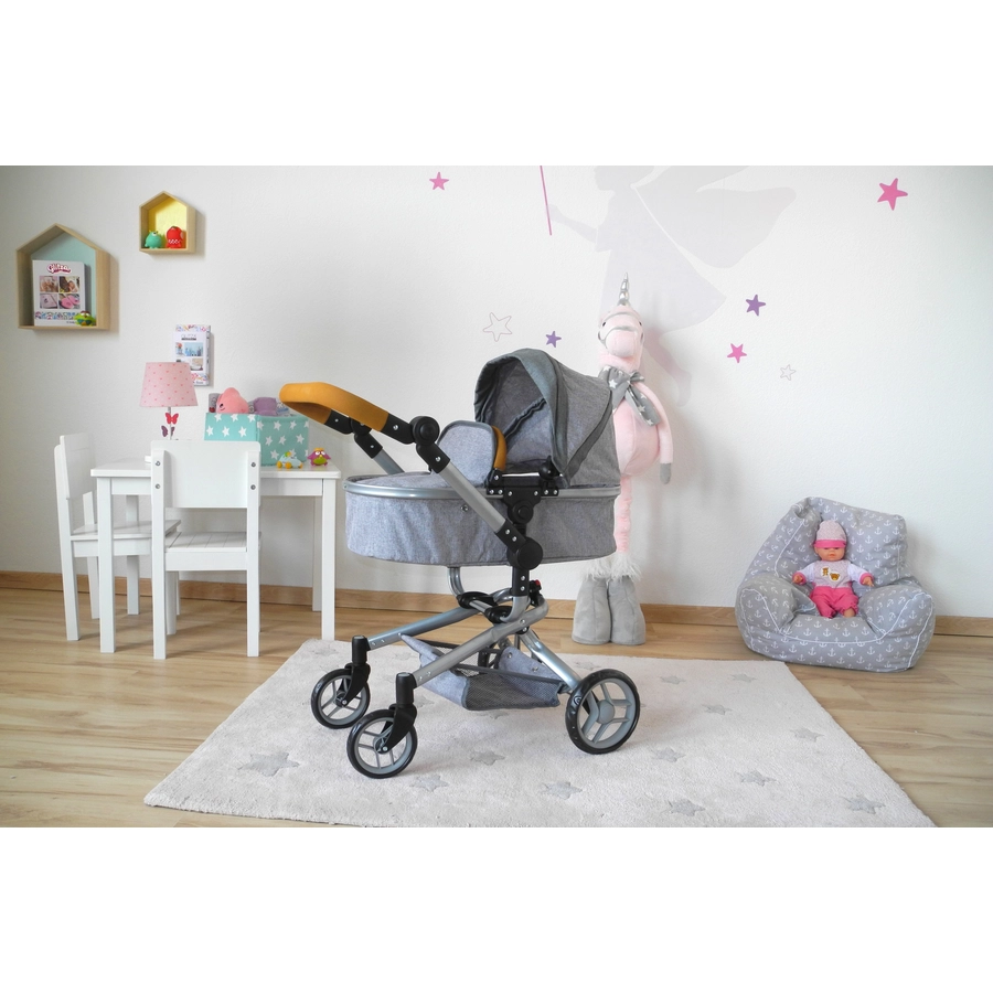 knorr toys® Puppenwagen Boonk - stone brown grau
