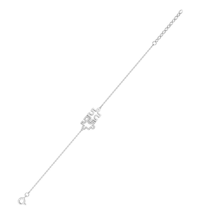 Bracelet Femme - Oxyde de zirconium - Argent 925 - Longueur : 18 cm