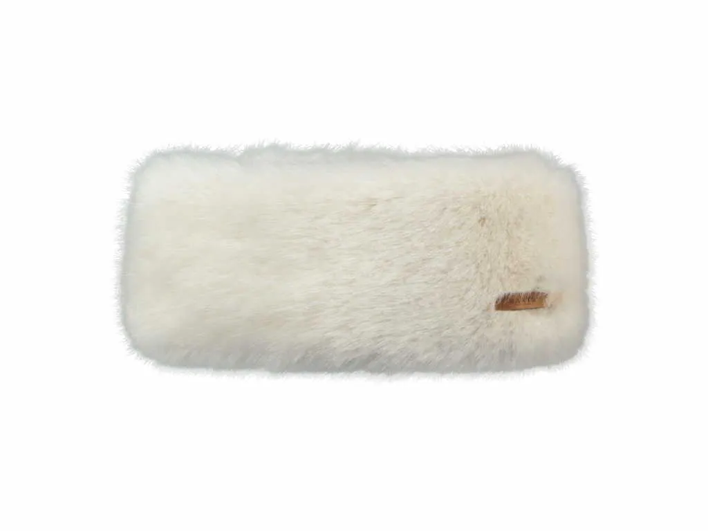 BARTS Stirnband Weiss Textil  Fell-Imtiation