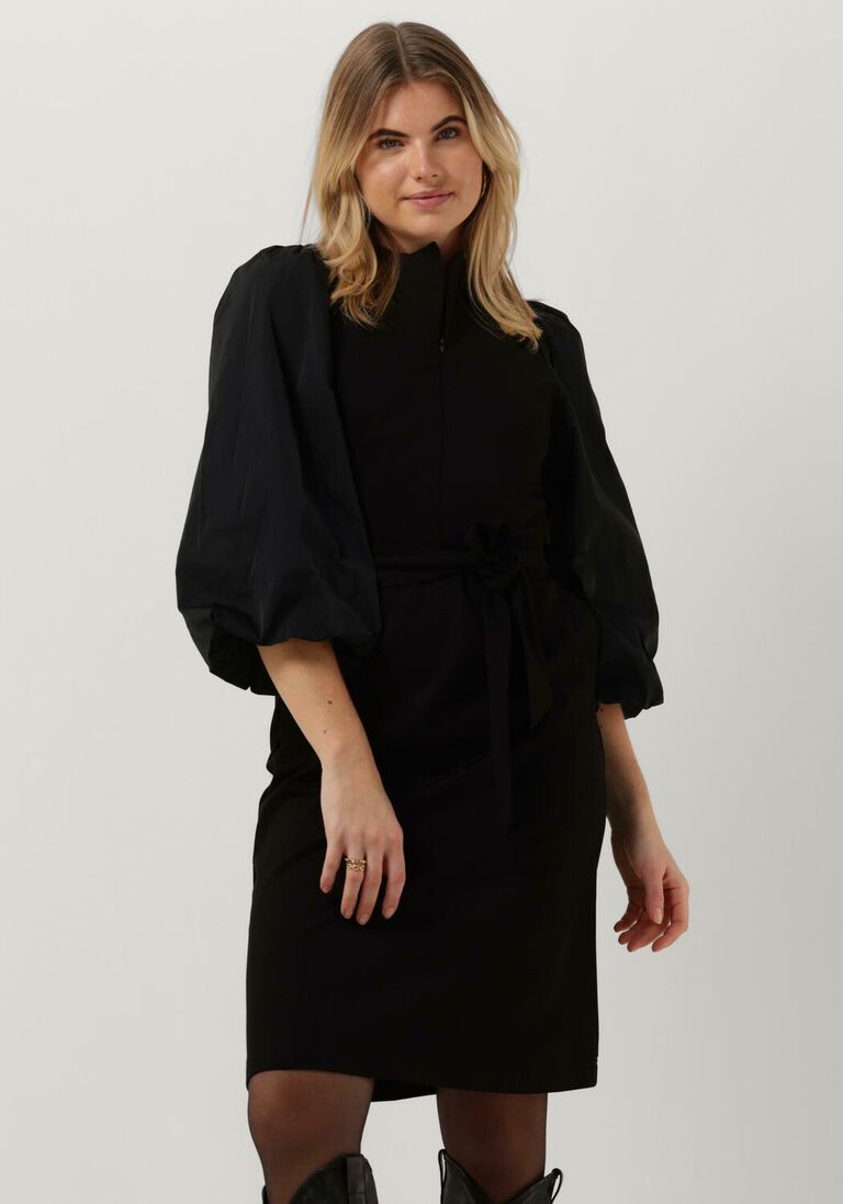 SUMMUM zwarte summum mini jurk dress punto milano