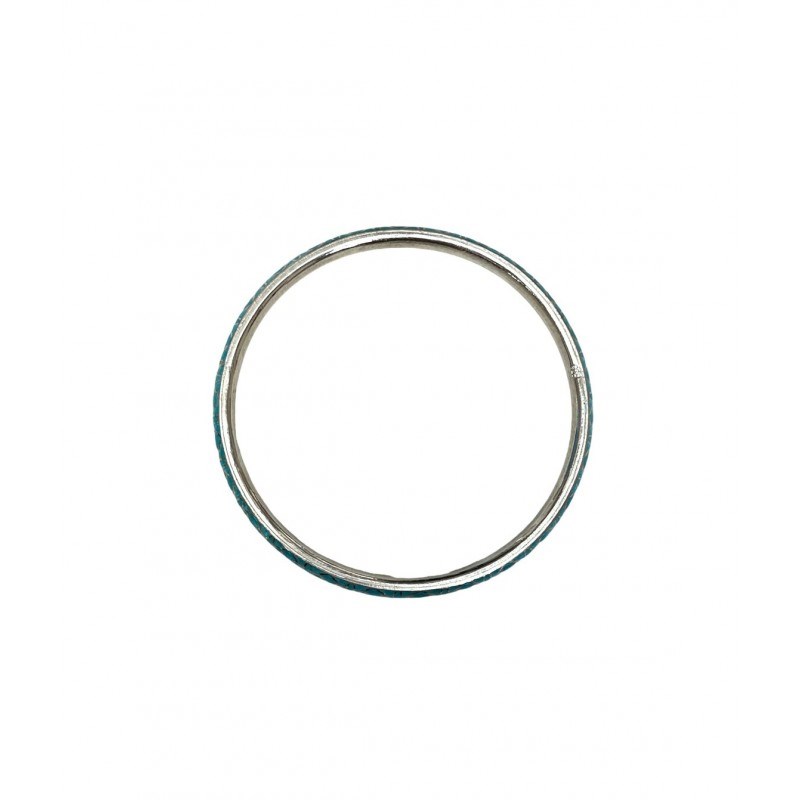 Bracelet argent et émail artisanal