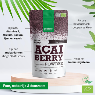 Purasana Vegan Açai Berry Poeder 100GR