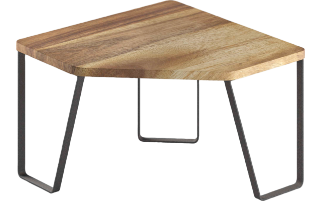 Metaltex York LAVA Eckregal 1-Etage aus Akazienholz 25 x 25 x 16 cm